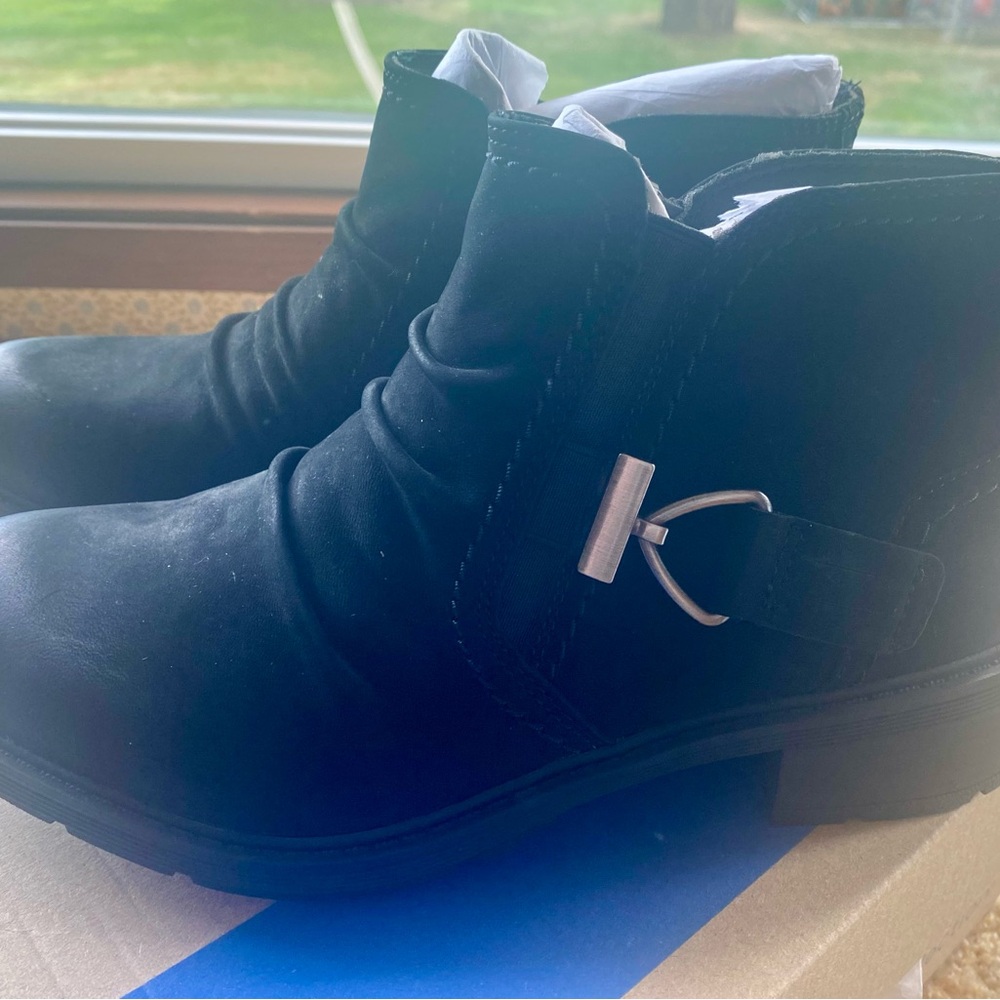 Clarks Black Ankle Boots